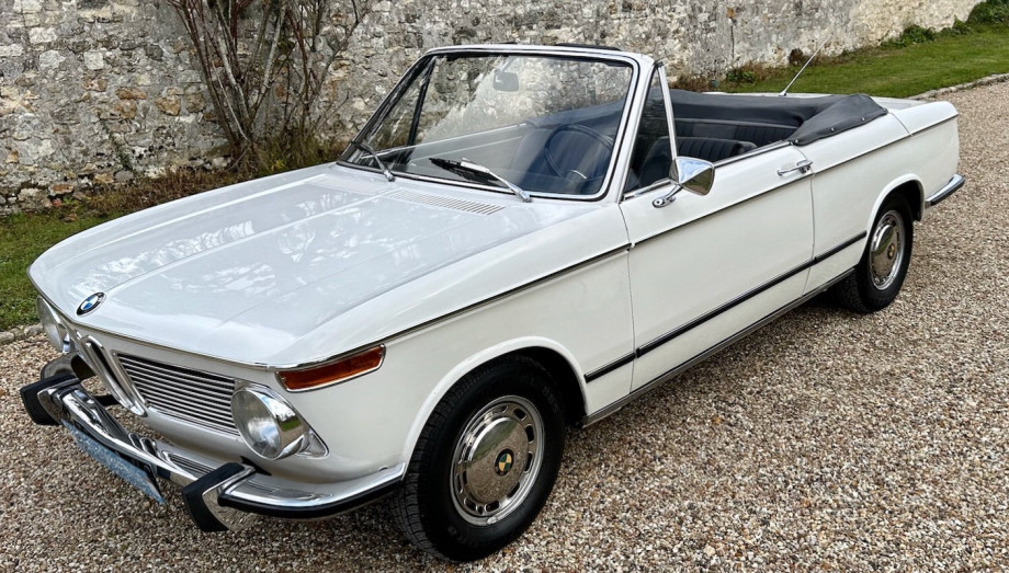 BMW 1600-2 Cabriolet Baur 1969, quatre places d'origine, blanc Chamonix – Photo 2