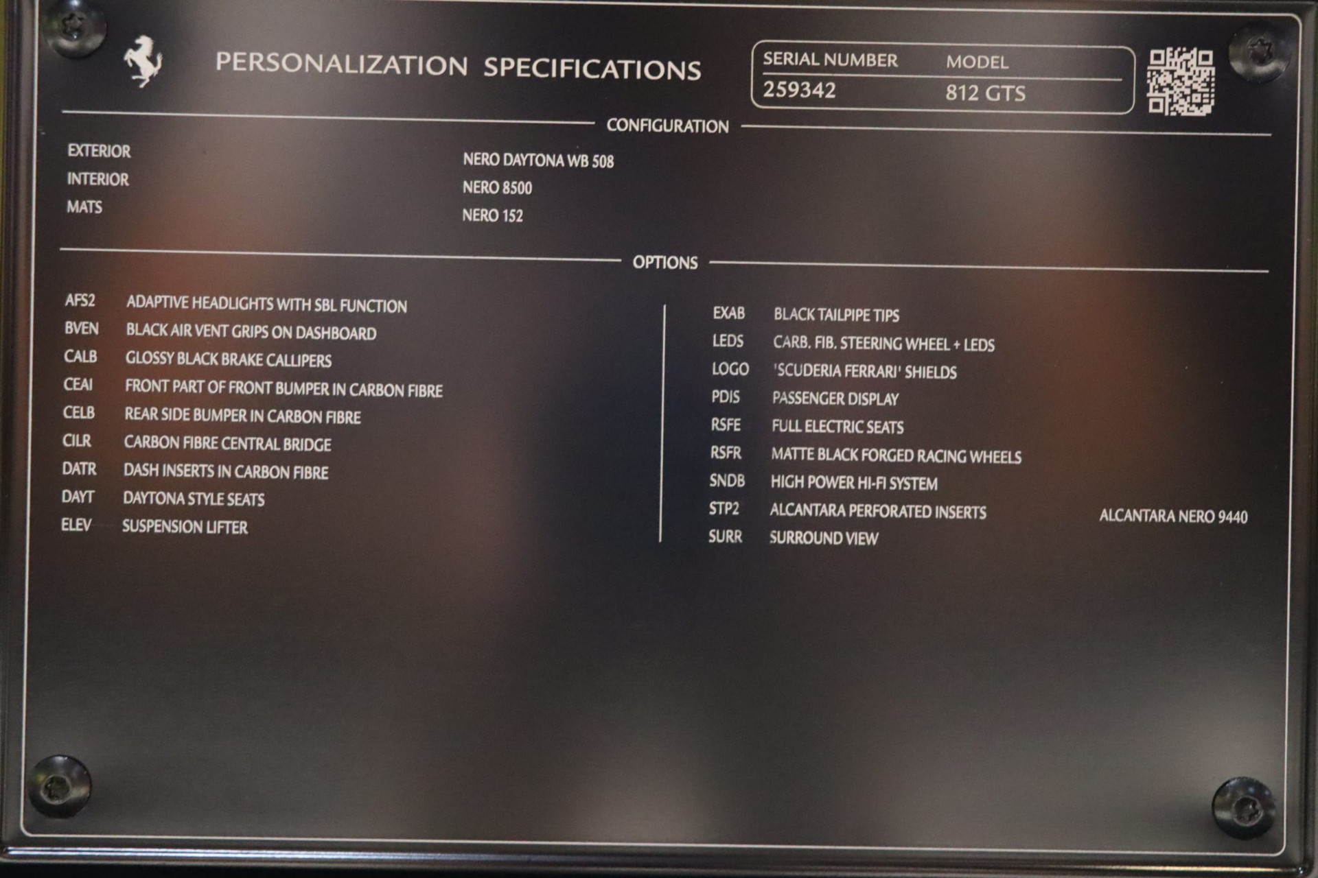 Ferrari 812 GTS V12 800 ch – Nero Daytona, 14 290 km – Photo 54